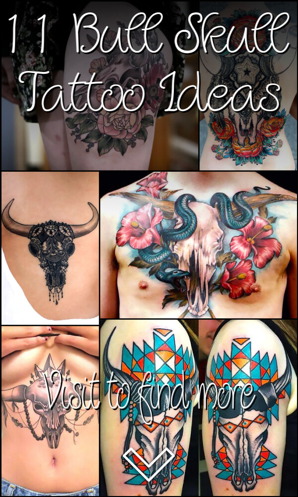 11 Bull Skull Tattoo Ideas