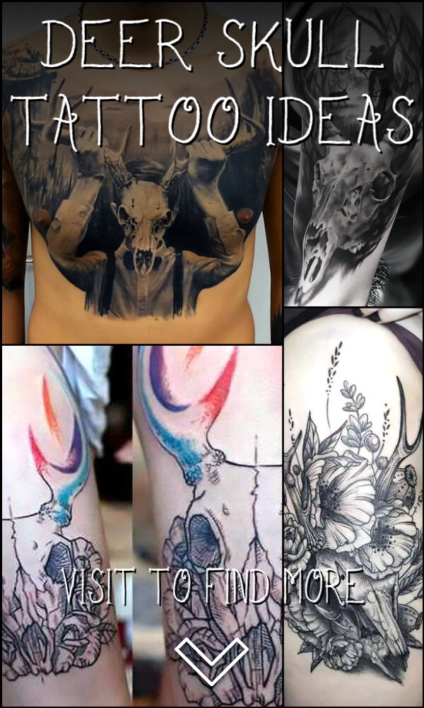 4 Deer Skull Tattoo Ideas