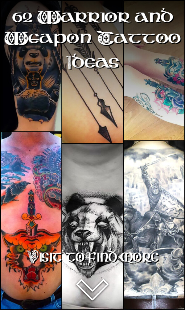 62 Warrior and Weapon Tattoo Ideas