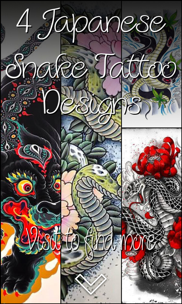 4 Japanese Snake Tattoo Designs