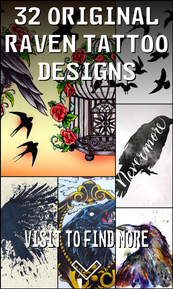 32 Original Raven Tattoo Designs