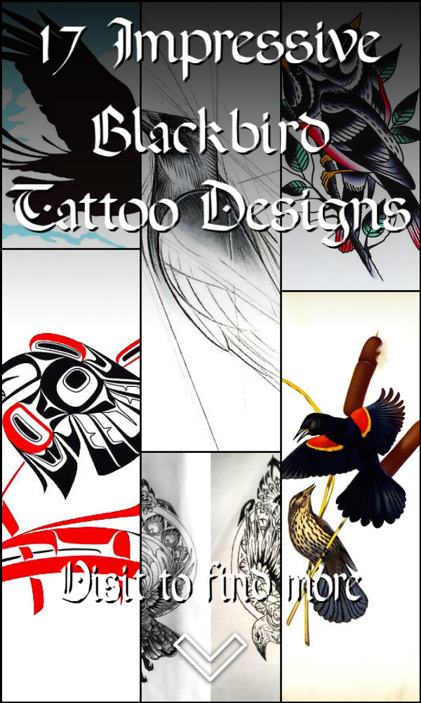 17 Impressive Blackbird Tattoo Designs