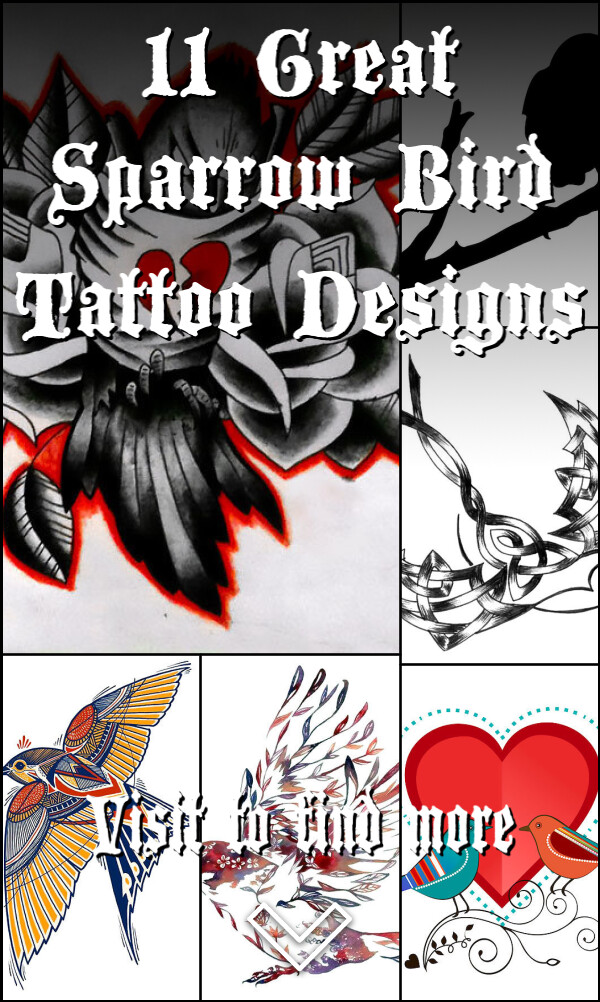 11 Great Sparrow Bird Tattoo Designs