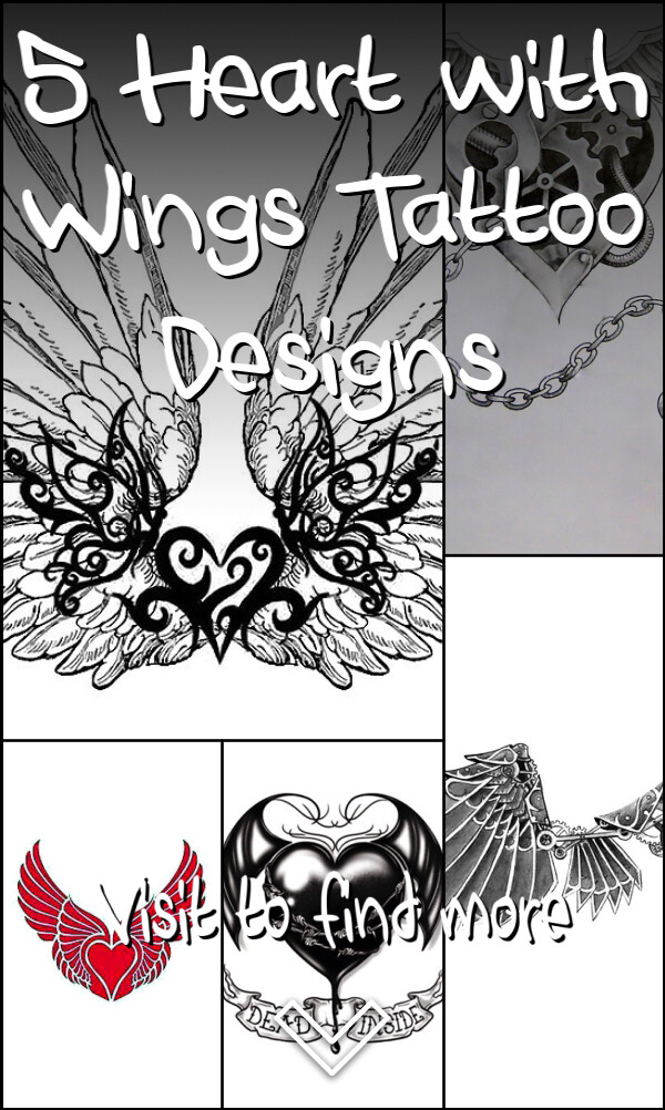 5 Heart with Wings Tattoo Designs