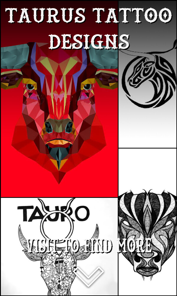 4 Taurus Tattoo Designs