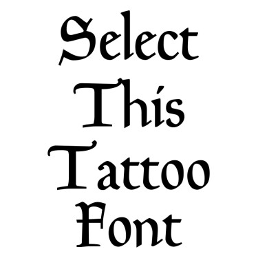 Goudy Mediaeval Tattoo Font
