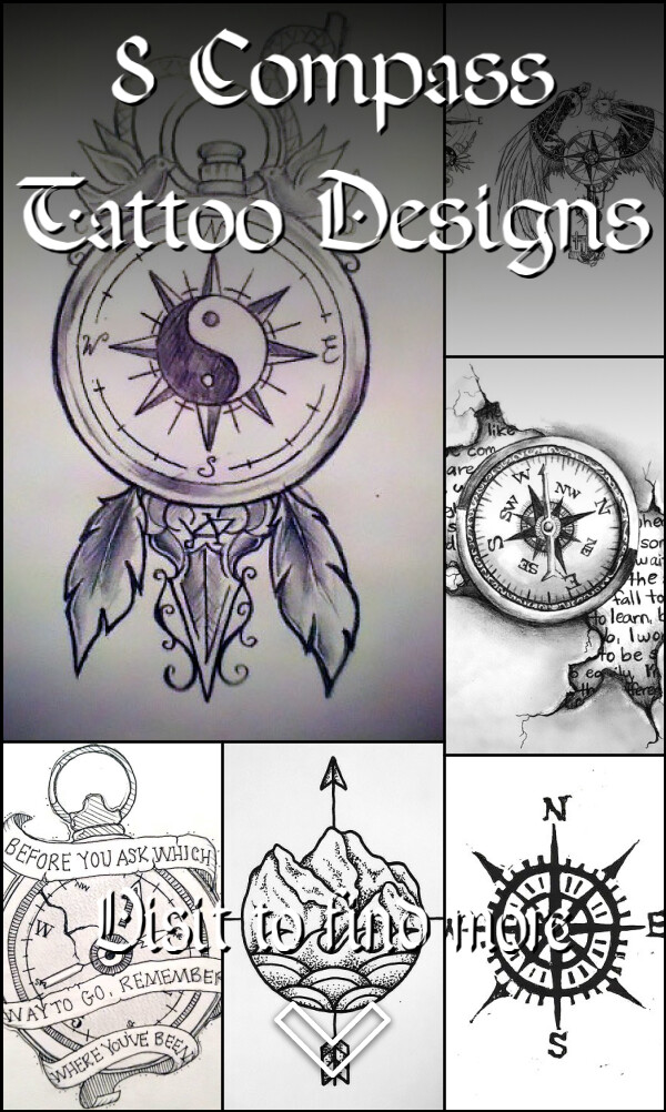 8 Compass Tattoo Designs