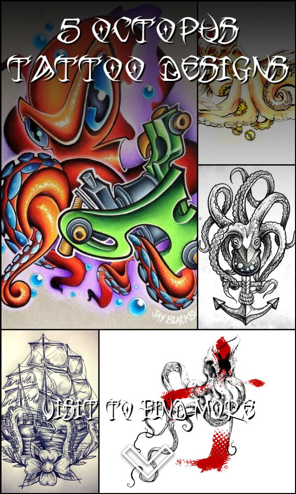 5 Octopus Tattoo Designs