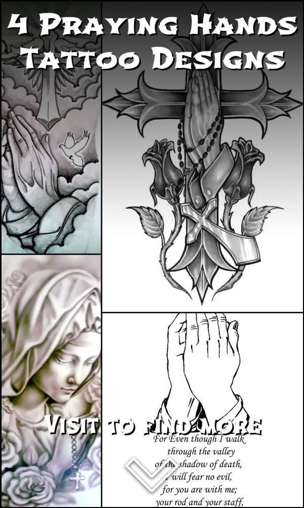 4 Praying Hands Tattoo Designs