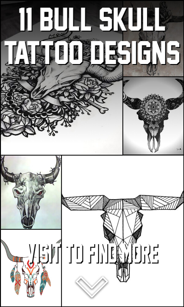 11 Bull Skull Tattoo Designs