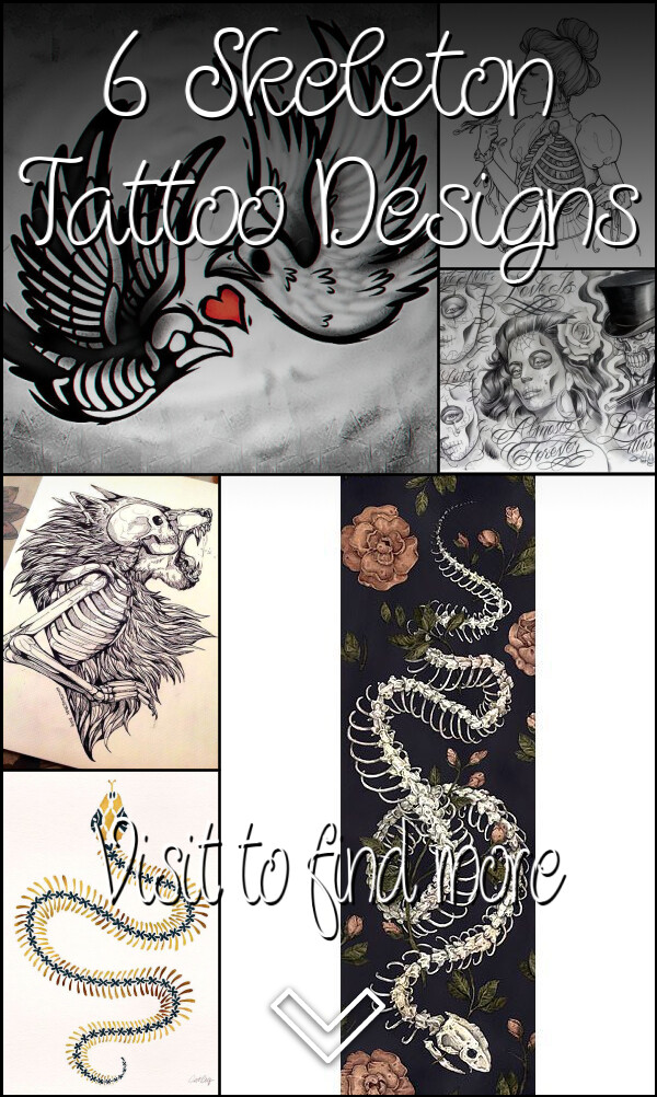 6 Skeleton Tattoo Designs