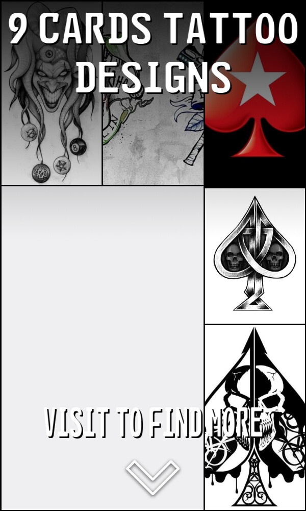 9 Cards Tattoo Designs