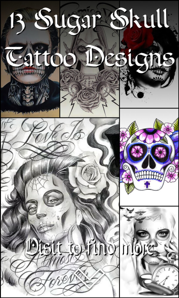 13 Sugar Skull Tattoo Designs