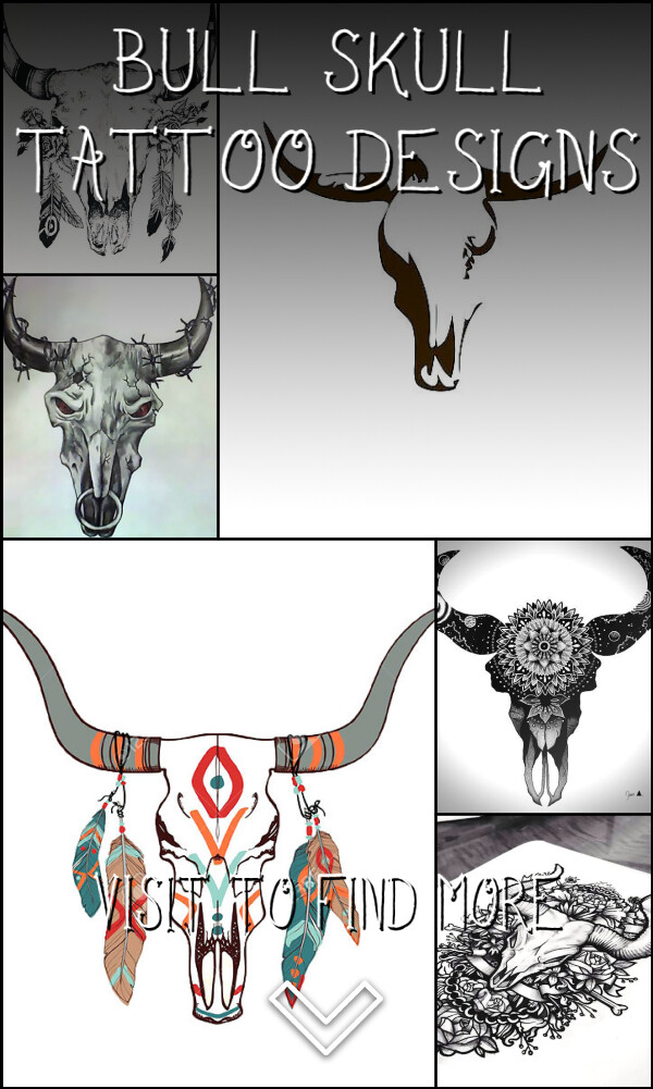 11 Bull Skull Tattoo Designs