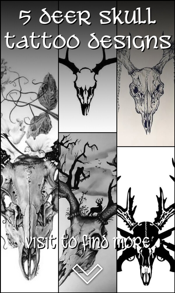 5 Deer Skull Tattoo Designs