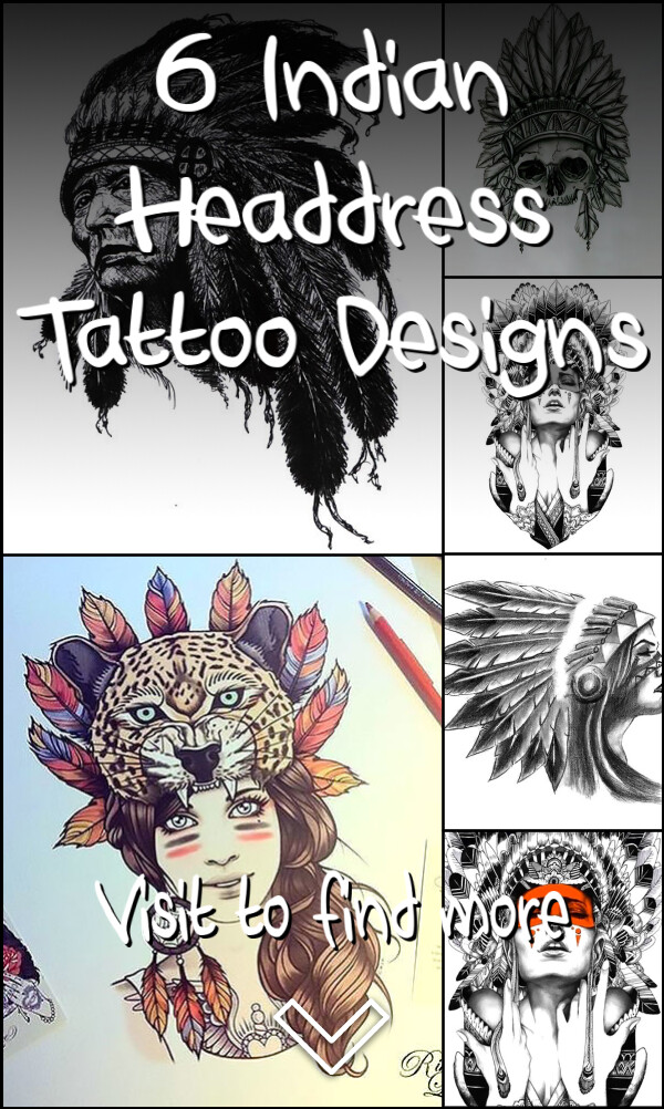 6 Indian Headdress Tattoo Designs