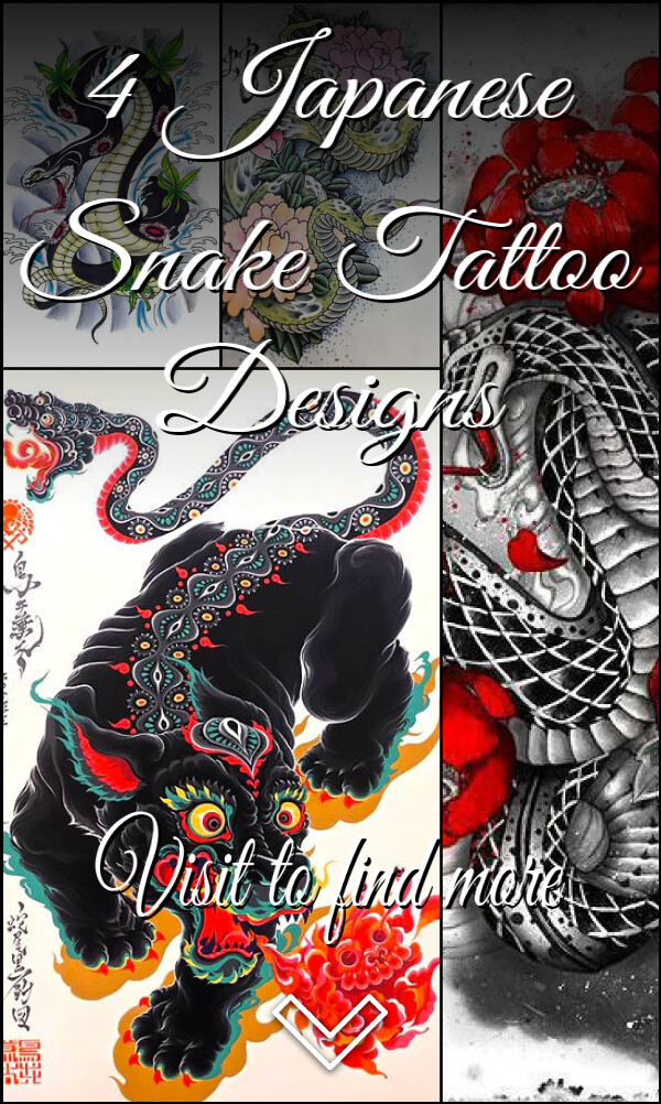 4 Japanese Snake Tattoo Designs