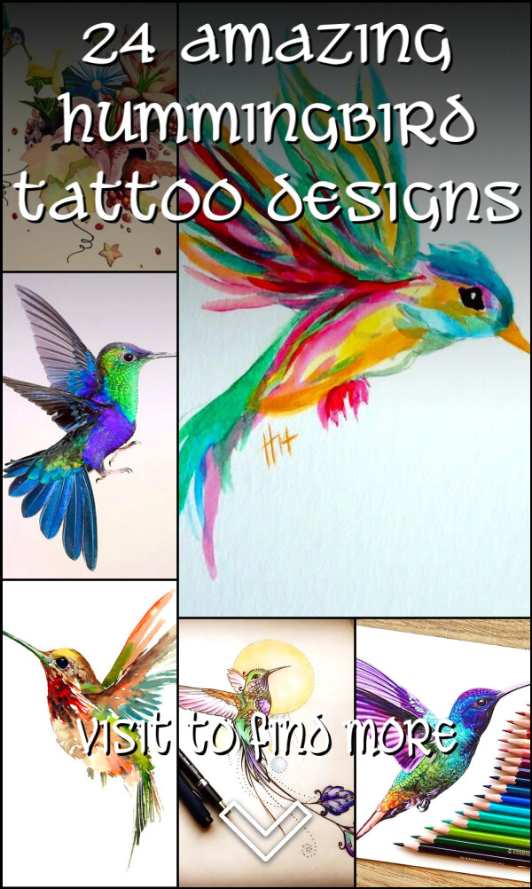 24 Amazing Hummingbird Tattoo Designs