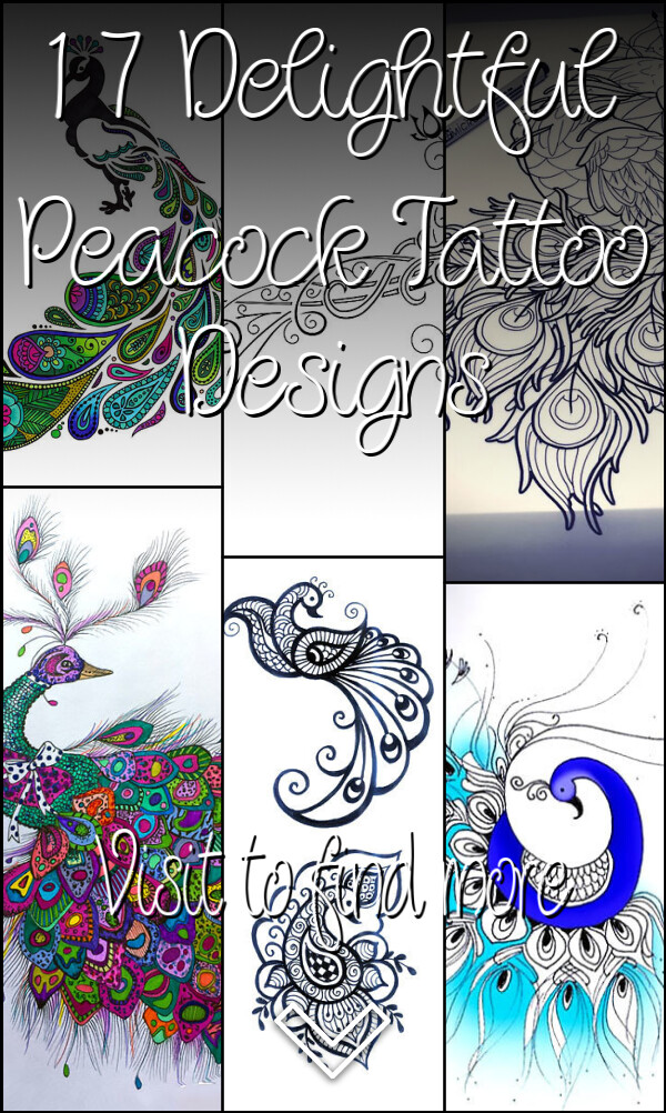 17 Delightful Peacock Tattoo Designs