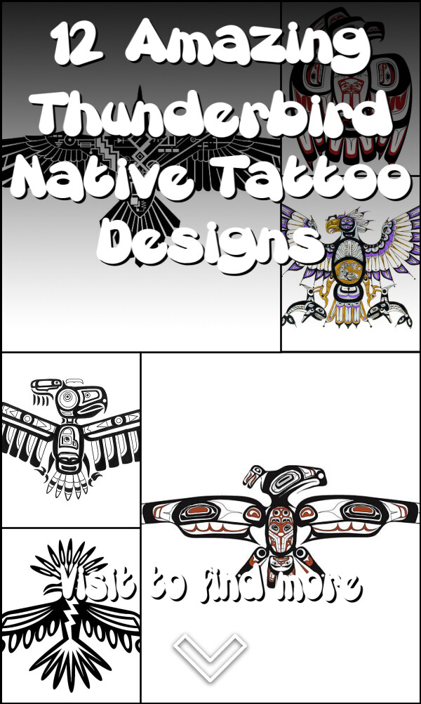 12 Amazing Thunderbird Native Tattoo Designs