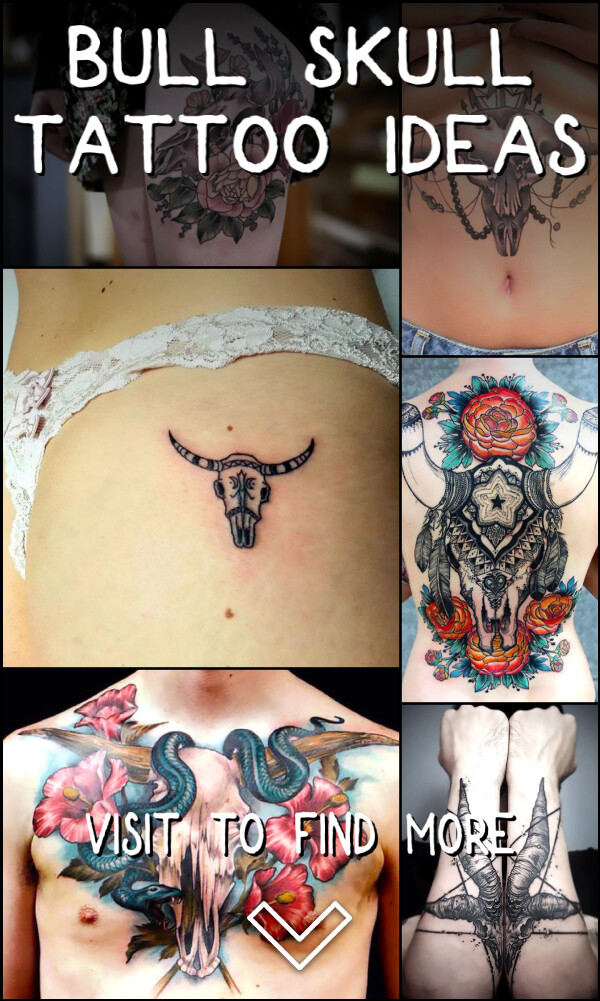 11 Bull Skull Tattoo Ideas