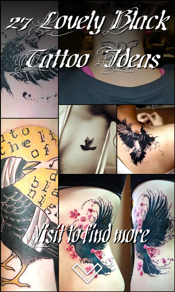 27 Lovely Black Tattoo Ideas