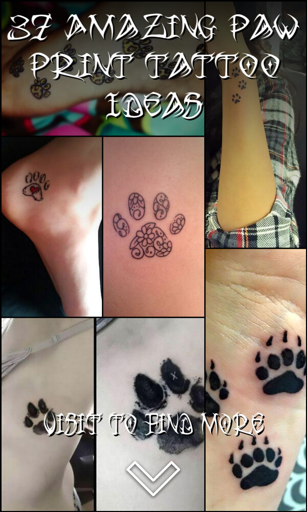 37 Amazing Paw Print Tattoo Ideas