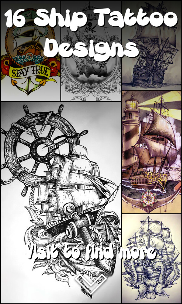 16 Ship Tattoo Designs