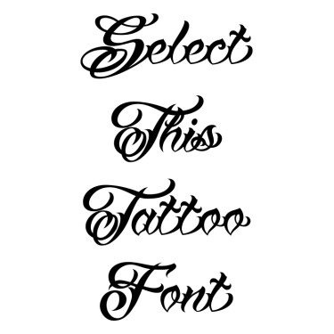 Tattoo Script Two Tattoo Font
