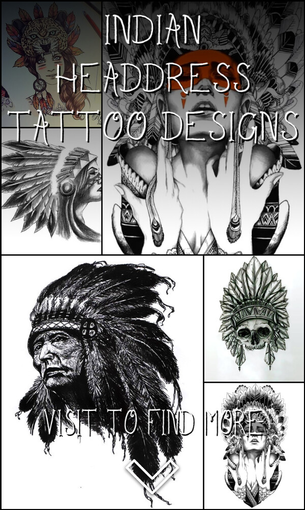 6 Indian Headdress Tattoo Designs