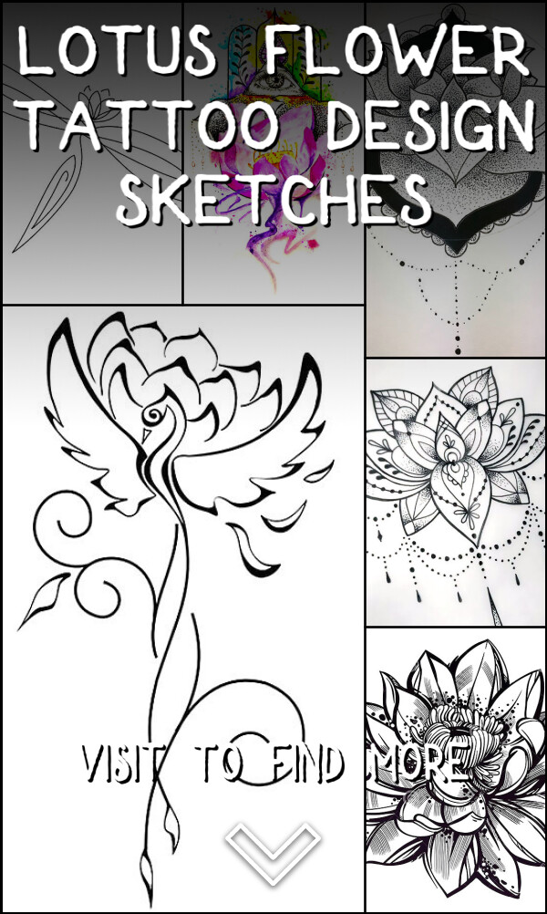 15 Lotus Flower Tattoo Design Sketches