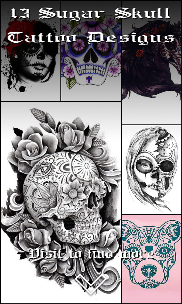 13 Sugar Skull Tattoo Designs