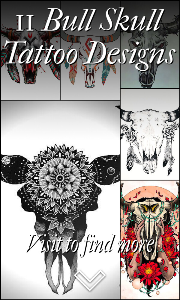 11 Bull Skull Tattoo Designs