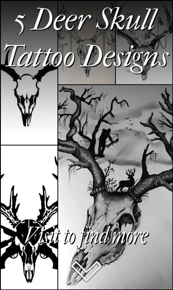 5 Deer Skull Tattoo Designs