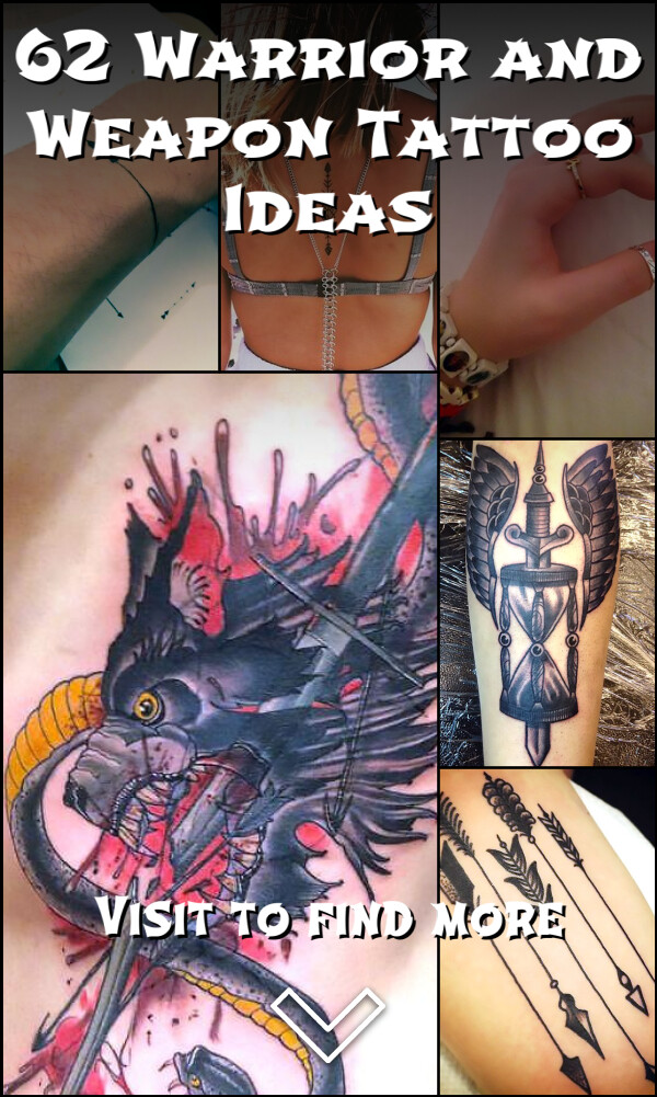 62 Warrior and Weapon Tattoo Ideas