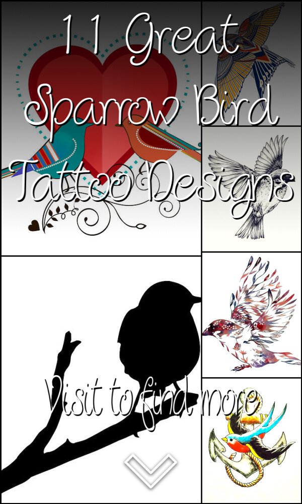 11 Great Sparrow Bird Tattoo Designs