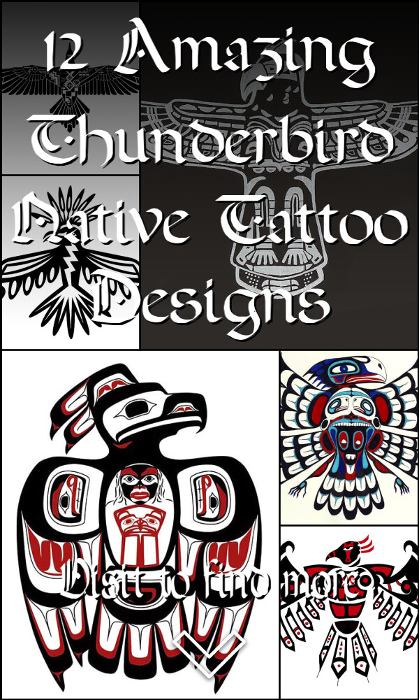 12 Amazing Thunderbird Native Tattoo Designs