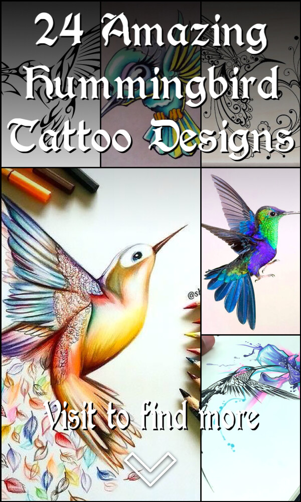 24 Amazing Hummingbird Tattoo Designs