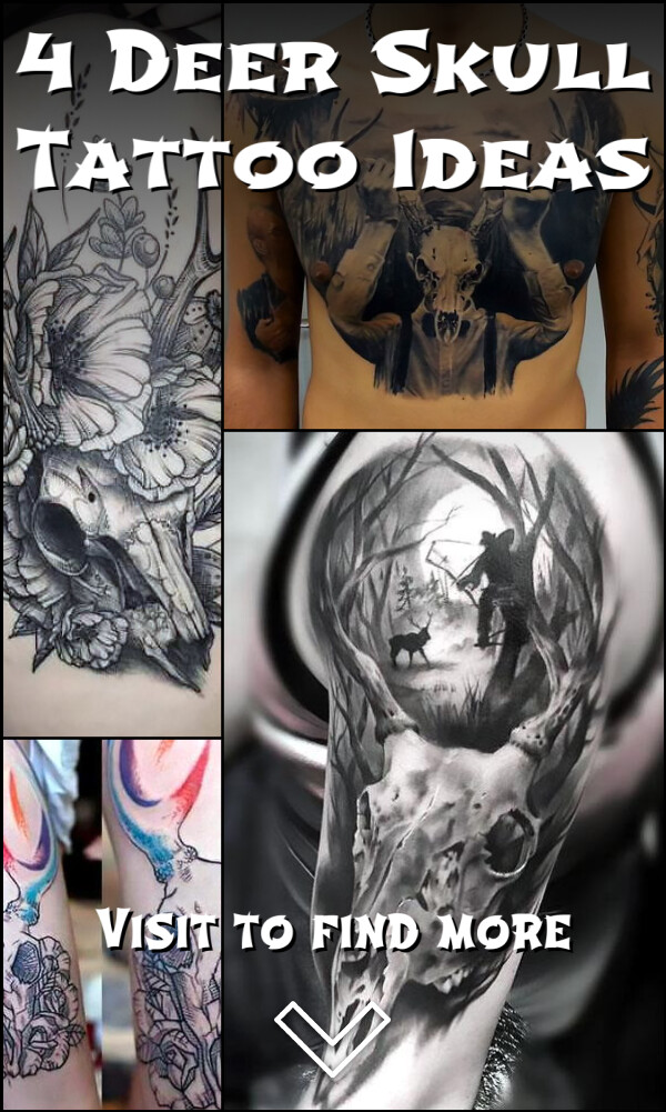 4 Deer Skull Tattoo Ideas