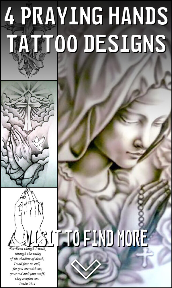 4 Praying Hands Tattoo Designs