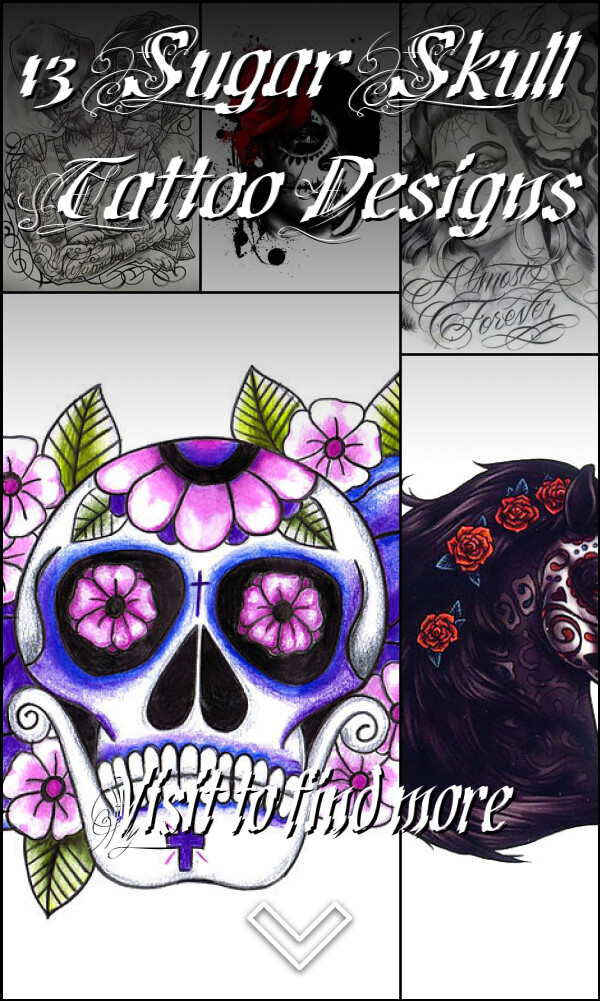 13 Sugar Skull Tattoo Designs