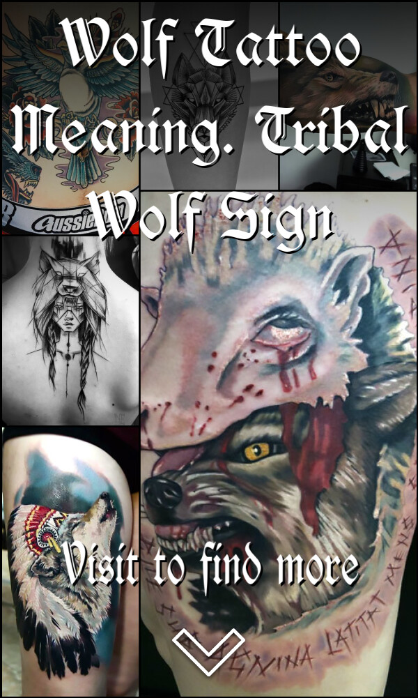 Wolf Tattoo Meaning. Tribal Wolf Sign