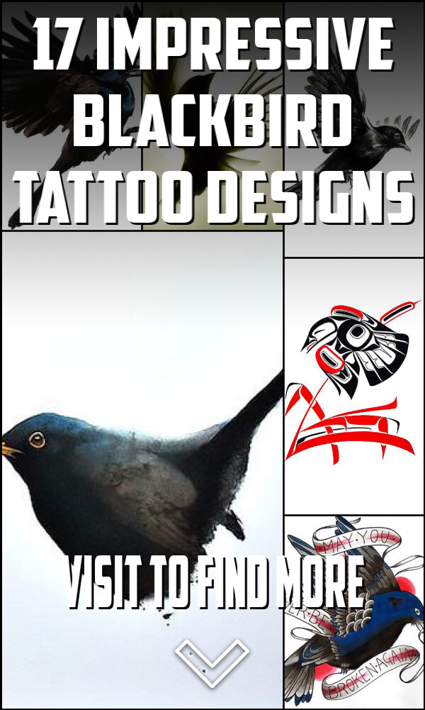 17 Impressive Blackbird Tattoo Designs