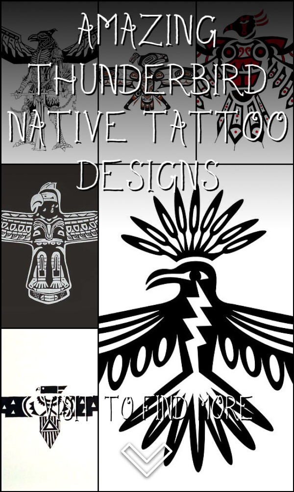 12 Amazing Thunderbird Native Tattoo Designs