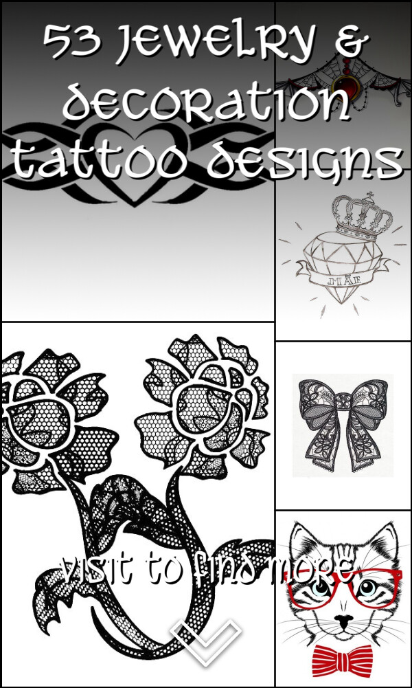 53 Jewelry & Decoration Tattoo Designs