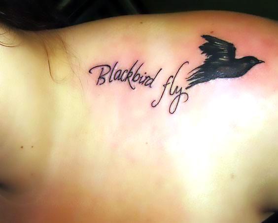 Blackbird Fly Tattoo Idea