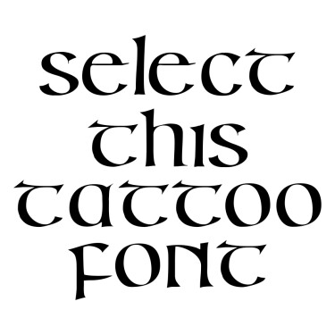 Irish Unci Alphabet Tattoo Font