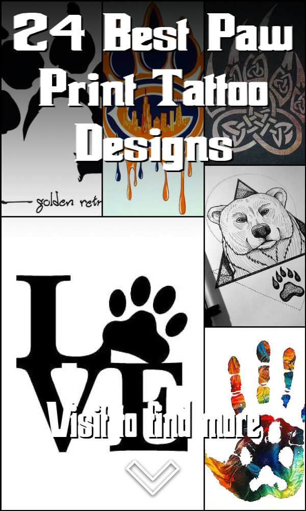 24 Best Paw Print Tattoo Designs