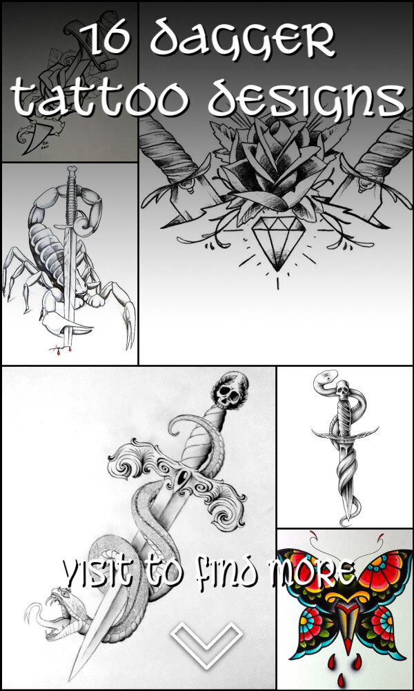 16 Dagger Tattoo Designs