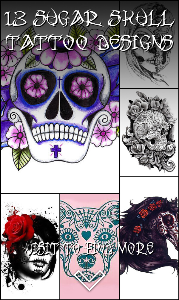 13 Sugar Skull Tattoo Designs
